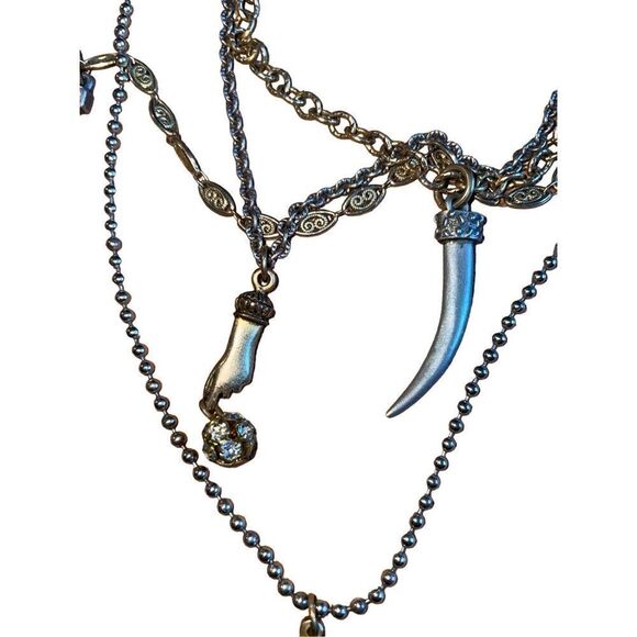 John Wind Maximal Art Multi Chain & Charm Vintage Necklace… Rare! - Picture 7 of 16